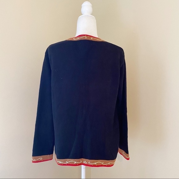 Vintage J Two NY Rooster Embroidered Cardigan Sweater - M - Picture 4 of 14